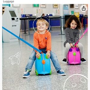 Trunkie ride on suitcase kids luggage Melissa and Doug hard case bag